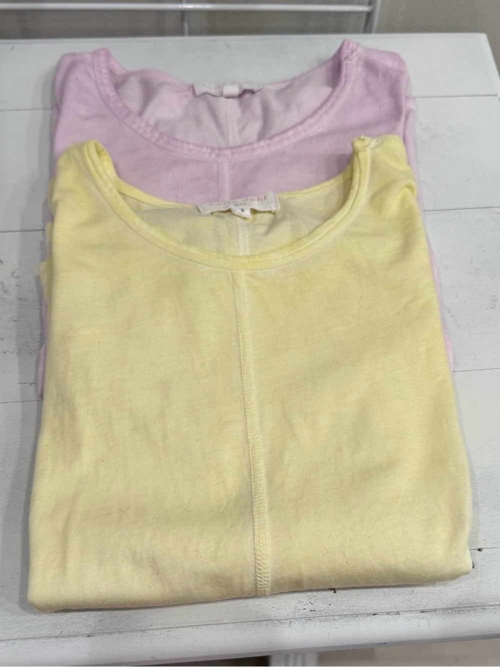 Bella Dahl Girls Tanks, Lavender & Yellow, Size 14 (bundle of 2)